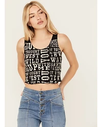 Idyllwind Women's Rhett The West Was Wild Graphic Rib Knit Tank