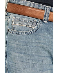 Rock & Roll Denim Men's Double Barrel Medium Vintage Wash Relaxed Stretch Jeans