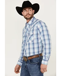 Wrangler 20X Men's Advanced Comfort Plaid Print Long Sleeve Snap Stretch Western Shirt