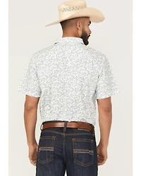 Cody James Rodeo Drive Floral Print Short Sleeve Snap Western Shirt