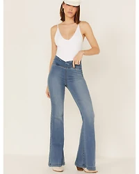 Free People Women's Venice Beach Medium Wash Flare Jeans