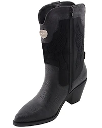 Milwaukee Leather Women's Snake Print Western Boots - Round Toe