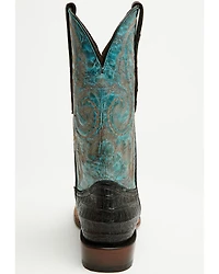 Tanner Mark Men's Caiman Print Western Boots - Broad Square Toe
