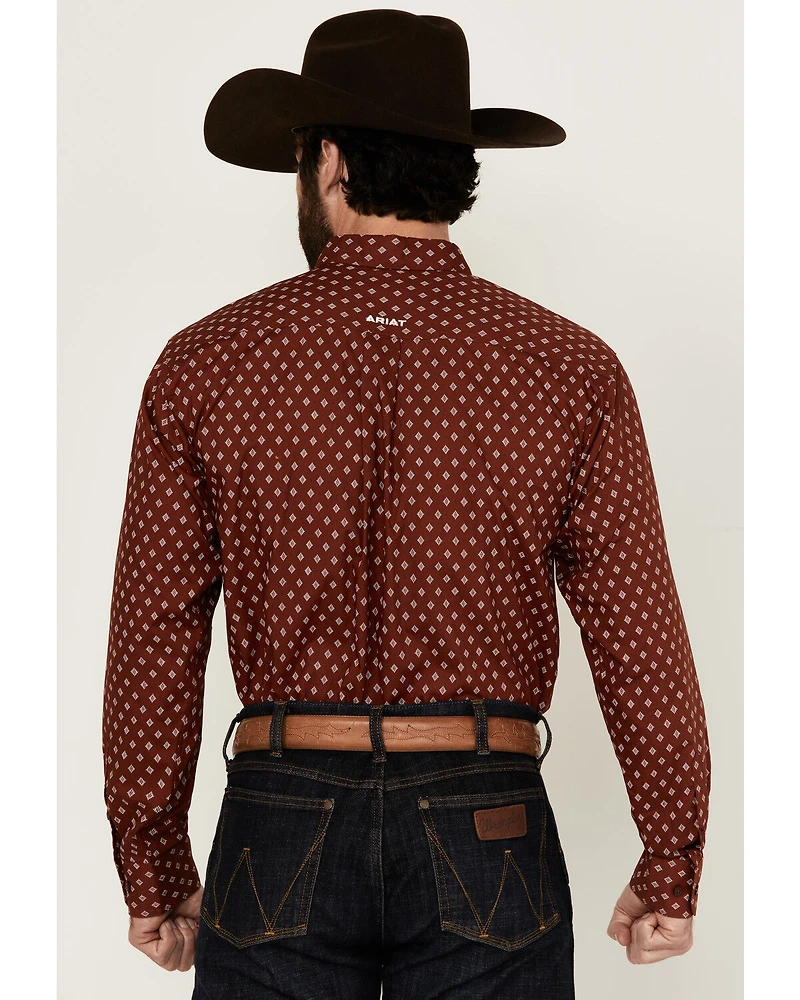 Ariat Men's Pax Geo Print Long Sleeve Button-Down Western Shirt