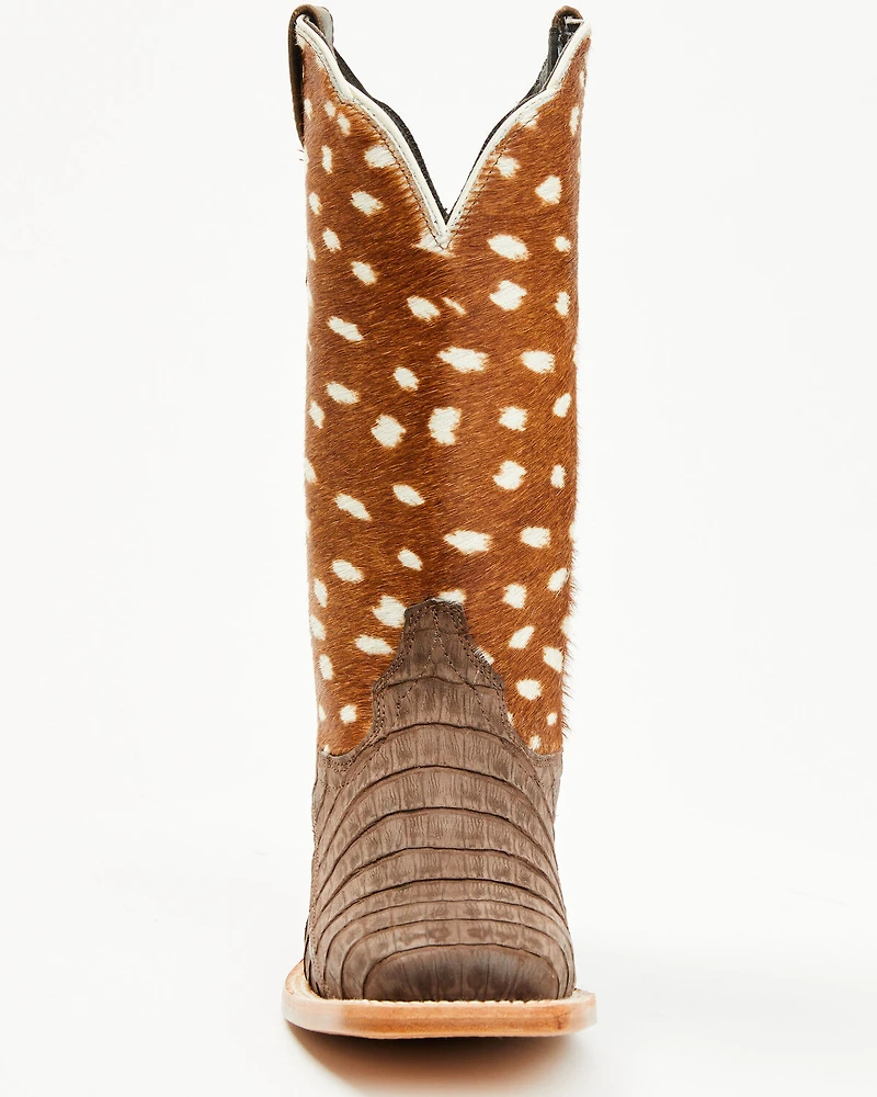 Ariat Women's Frontier Angelina Exotic Caiman Western Boots - Broad Square Toe