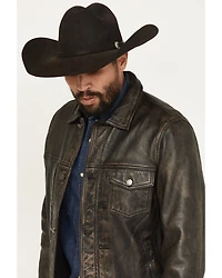 Scully Men's Distressed Leather Trucker Jacket