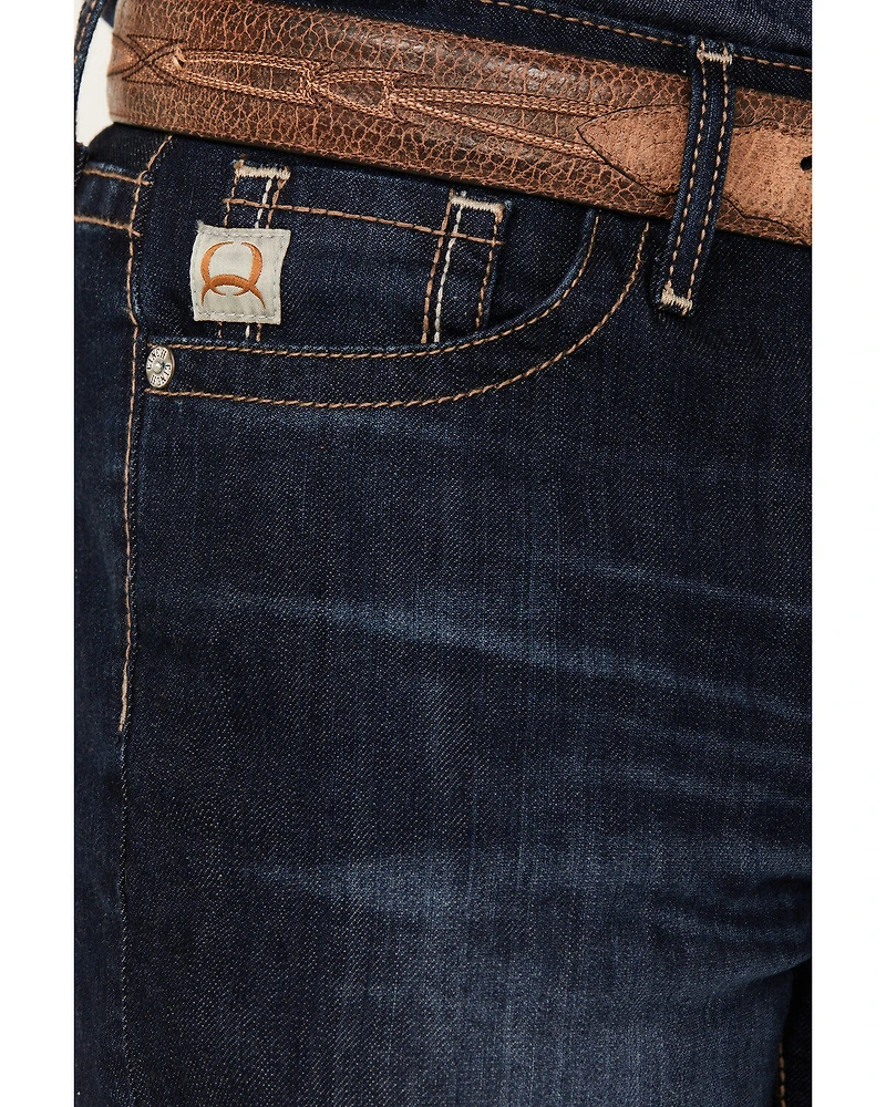 Cinch Men's Ian Dark Rinse Slim Bootcut Performance Stretch Denim Jeans