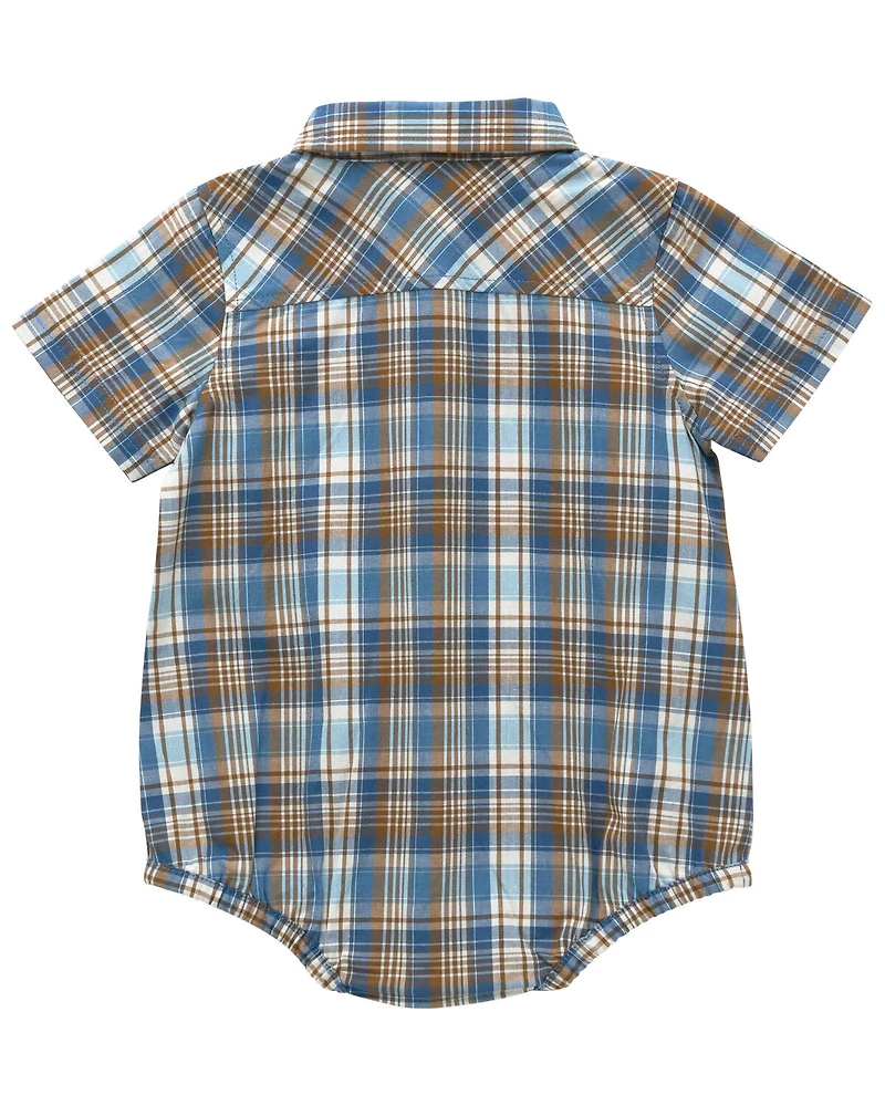 Carhartt Infant Boys' Plaid Print Onesie