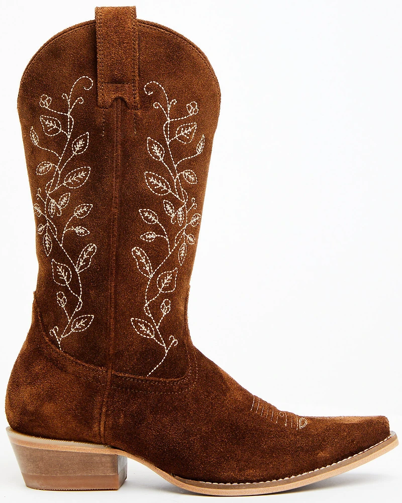 Shyanne Women's Bambi Suede Western Boots - Snip Toe