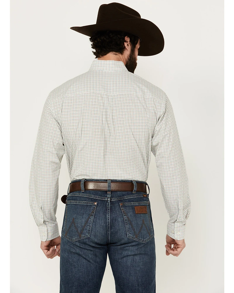 Cinch Men's Checkered Print Long Sleeve Button-Down Western Shirt