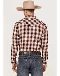 Moonshine Spirit Men's Apache Dobby Plaid Long Sleeve Snap Western Shirt