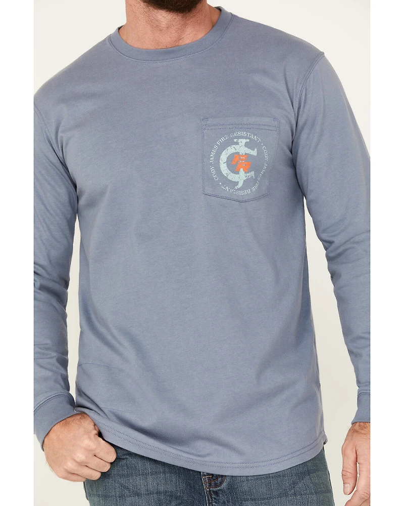 Cody James Men's FR Long Sleeve Pocket Graphic Work T-Shirt