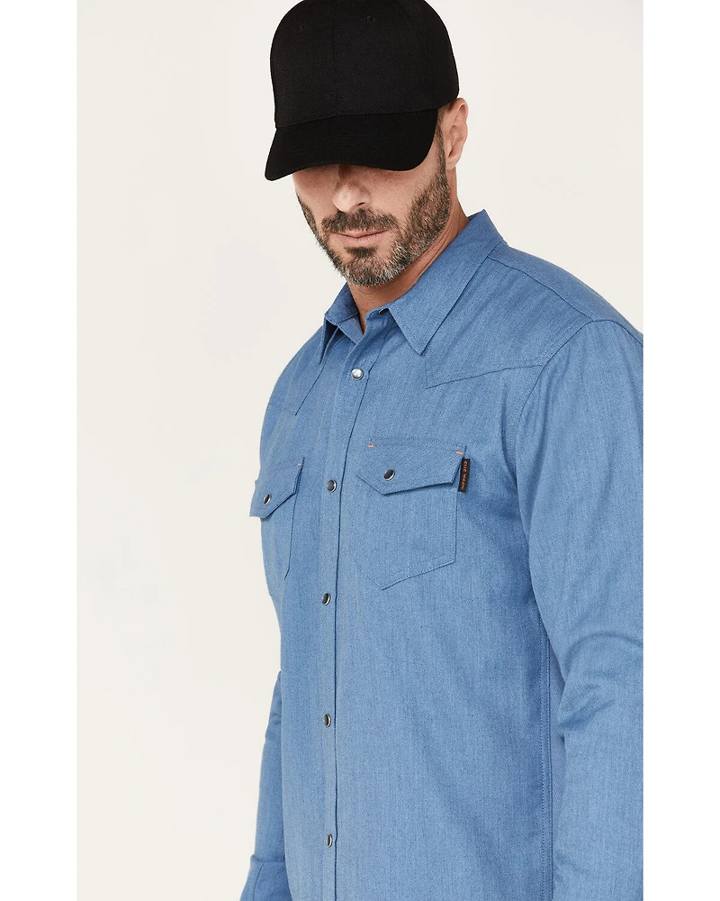Cody James Men's FR Vented Solid Long Sleeve Button-Down Work Shirt