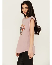 Blended Women's Freedom Rock Shoulder Pad Muscle Tee