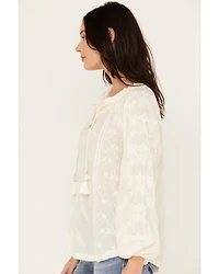 Shyanne Women's Long Sleeve Embroidered Boho Blouse