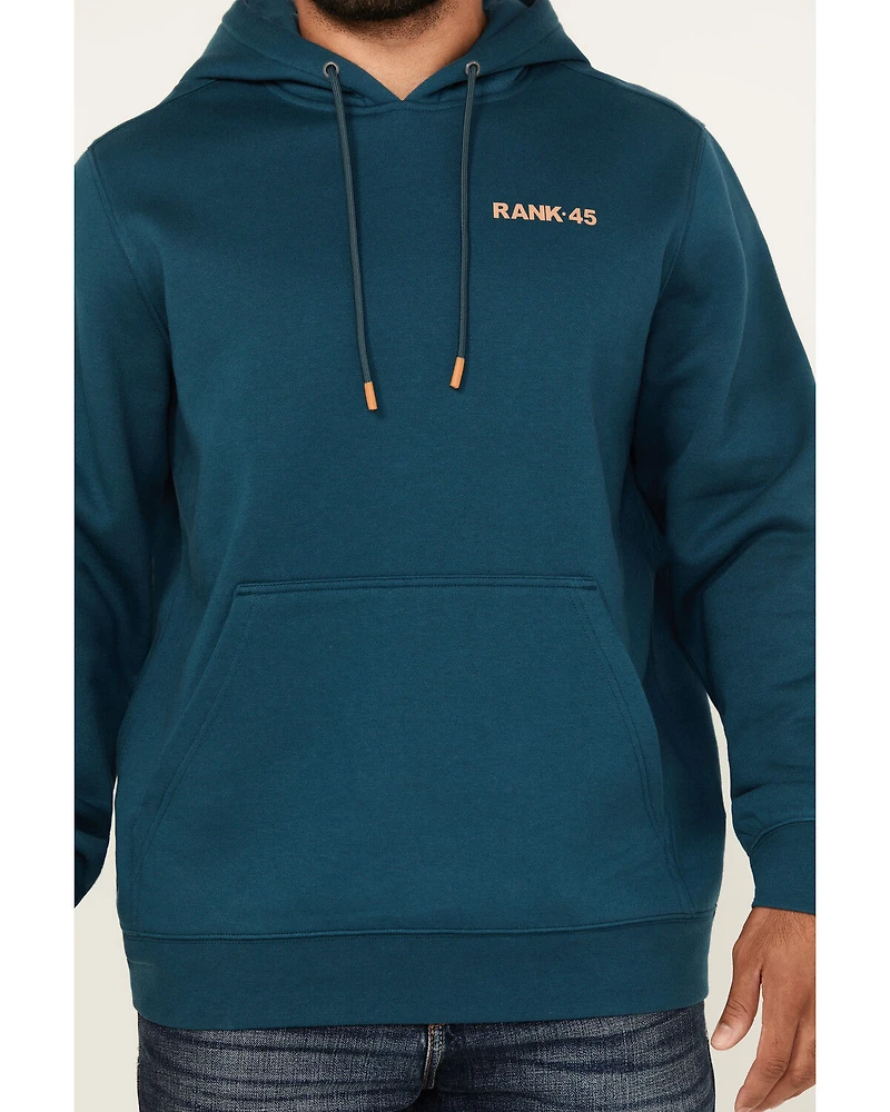 RANK 45® Men's Lasso Southwestern Print Graphic Hooded Sweatshirt