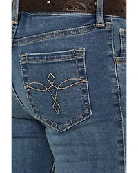 Shyanne Girls' Cimarron Twisted Side Seam Flare Stretch Denim Jeans