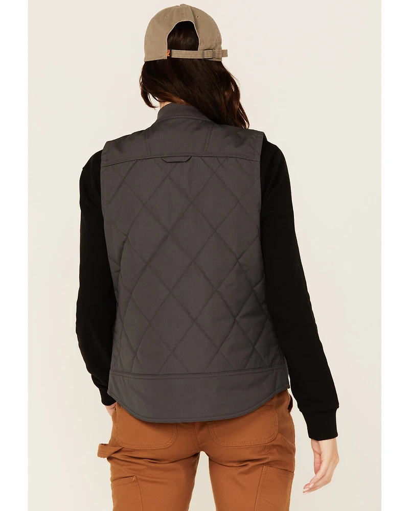 Lucky Brand Workwear Women's Tactical Insulated Canvas Quilted Vest