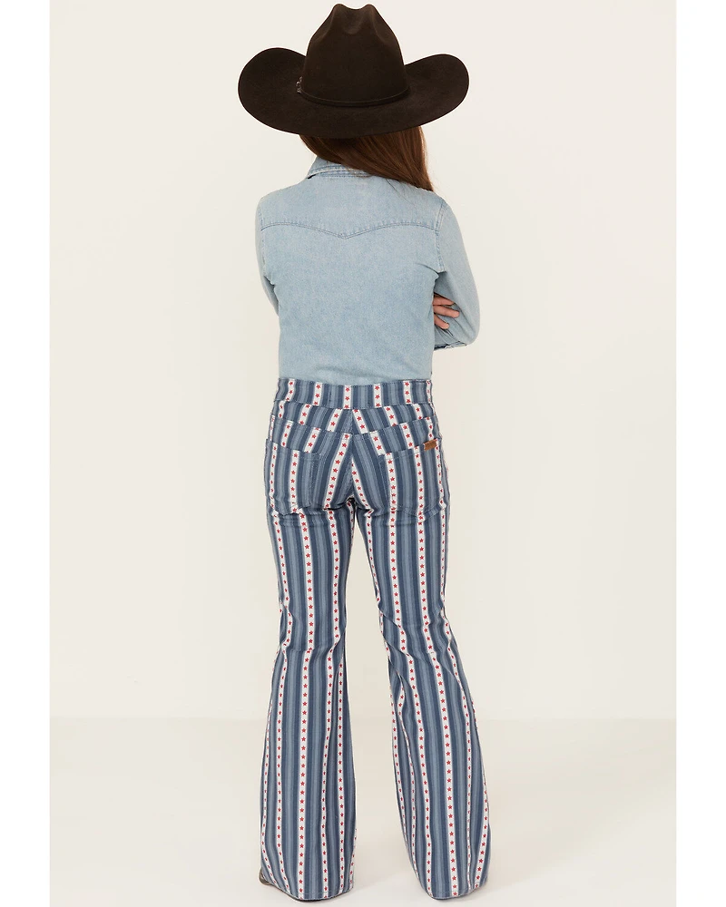 Rock & Roll Denim Americana Striped Flare Jeans
