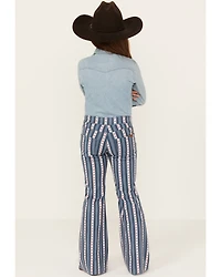 Rock & Roll Denim Americana Striped Flare Jeans