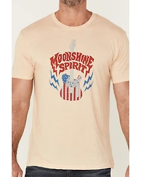 Moonshine Spirit Men's Guitar USA Graphic Short Sleeve T-Shirt