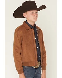 Cody James Boys' Harrington Faux Suede Bomber Jacket