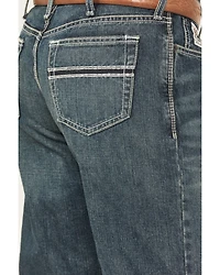 Cinch White Label Relaxed Fit Mid Rise Jeans Dark Stonewash