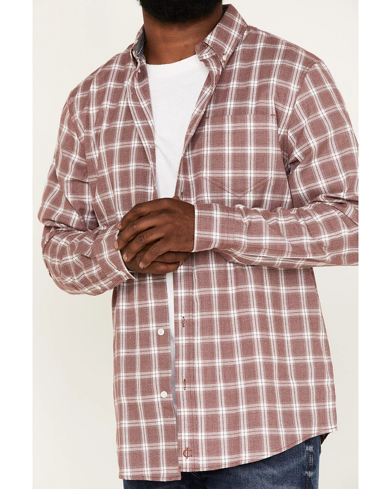 Cody James Men's Montana Plaid Print Long Sleeve Button Down Shirt