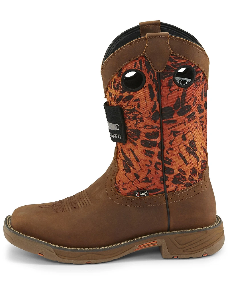 Justin Men's Stampede Rush Western Work Boots - Square Toe