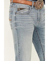 RANK 45® Men's Scoreline Wash Trigger Slim Bootcut 4-Way Performance Stretch Denim Jeans