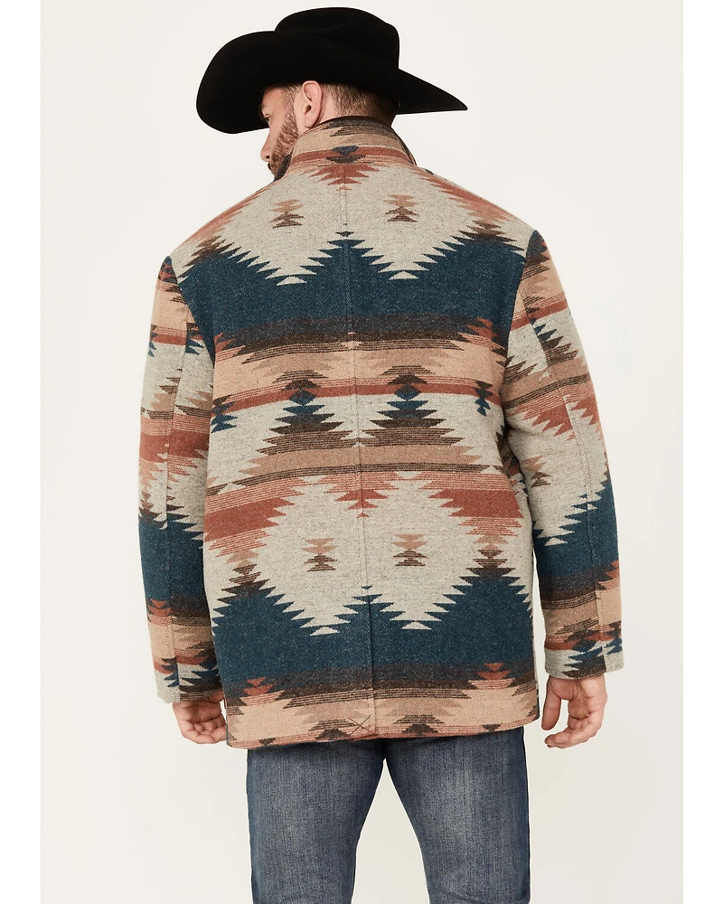 Cripple Creek Men's Southwestern Print Wool Jacket