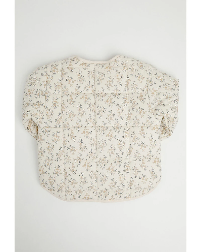Yura Toddler Girls' Floral Print Quilted Jacket