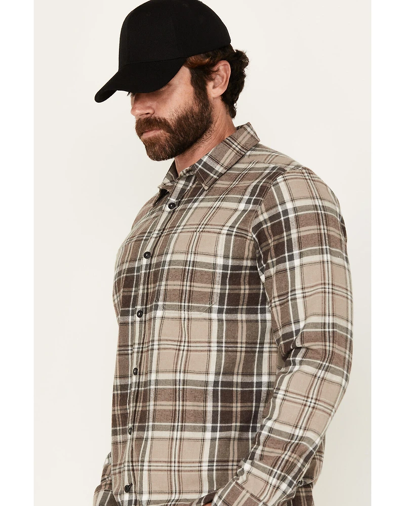 Brothers and Sons Men's Marrow Plaid Print Long Sleeve Button-Down Western Shirt