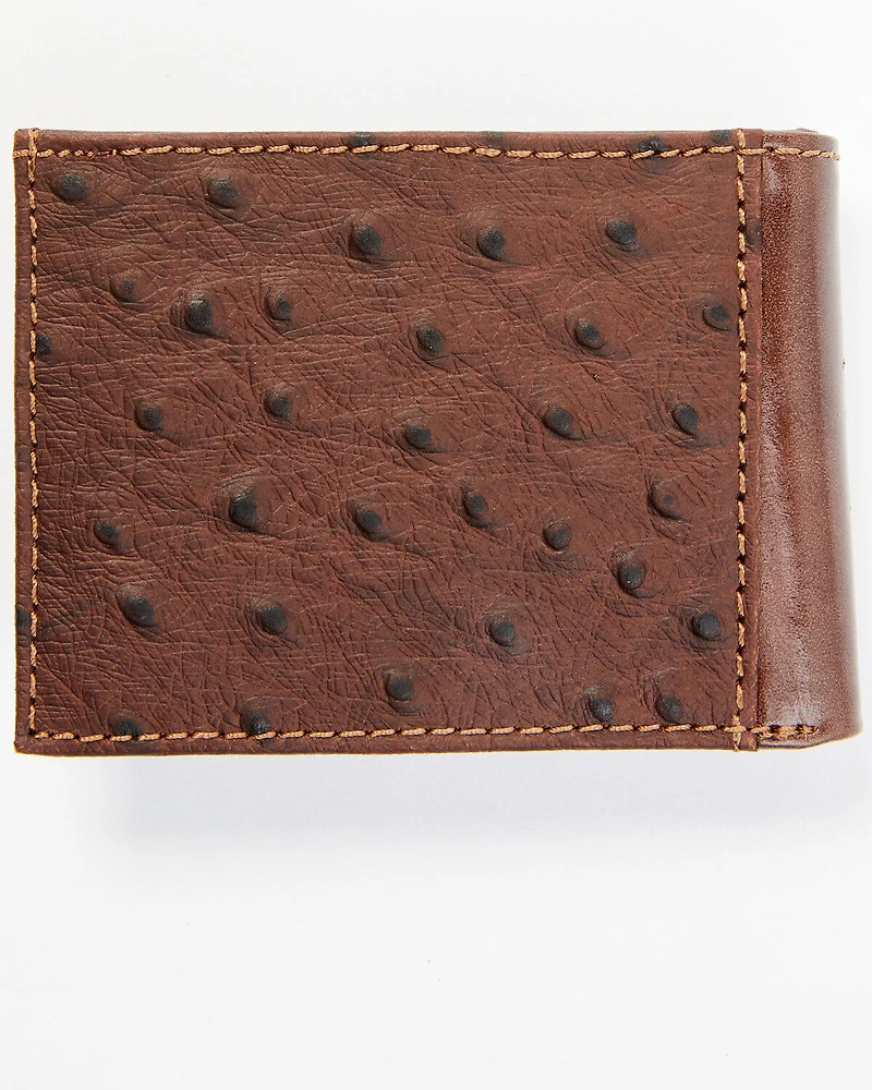 Cody James Men's Bifold Ostrich Print Embossed Bi-Fold Wallet