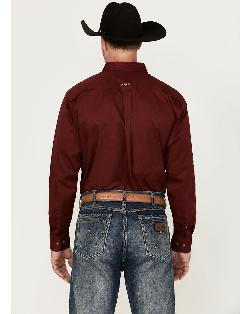 Ariat Men's Team Logo Twill Fitted Long Sleeve Button-Down Western Shirt