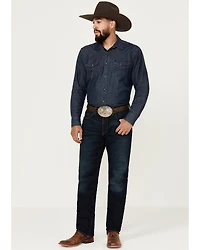 DEVIL-DOG Dungarees Men's Durham Dark Wash Athletic Fit Performance Stretch Denim Jeans