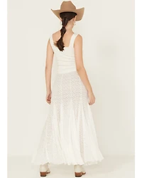 Free People Women's Kiss Lace Slip Maxi Skirt