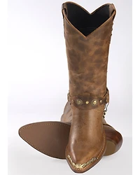 Abilene Women's Distressed Harness Western Boots - Round Toe
