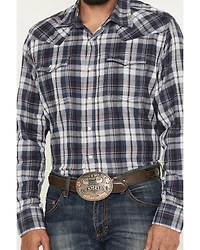 Wrangler Retro Men's Plaid Print Long Sleeve Snap Western Shirt