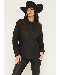 Idyllwind Women's Midnight Cowboy Coated Long Sleeve Snap Western Shirt