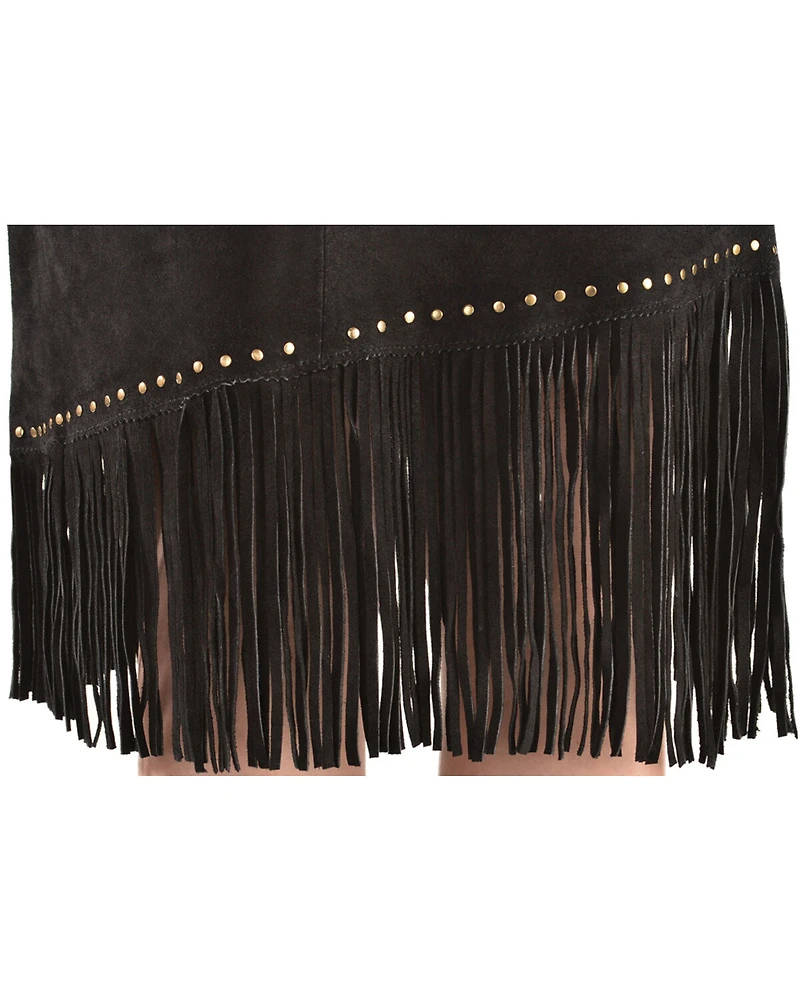 Kobler Leather Women's & Fringe Sioux Suede Skirt