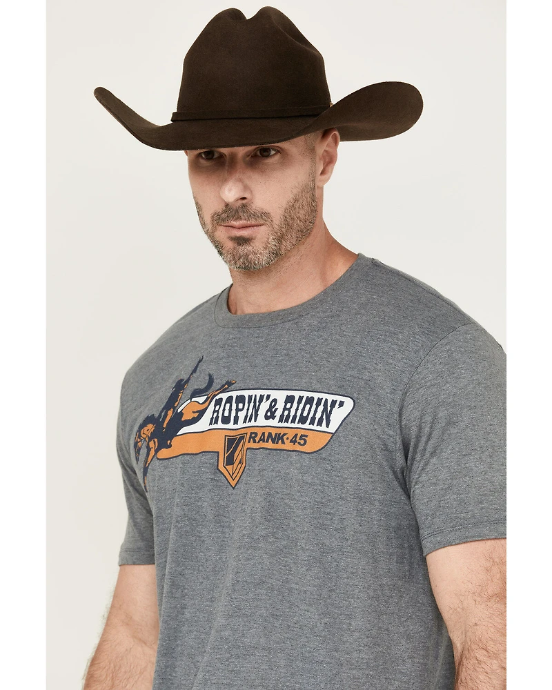 RANK 45® Men's Ridin' & Ropin' Short Sleeve Graphic T-Shirt