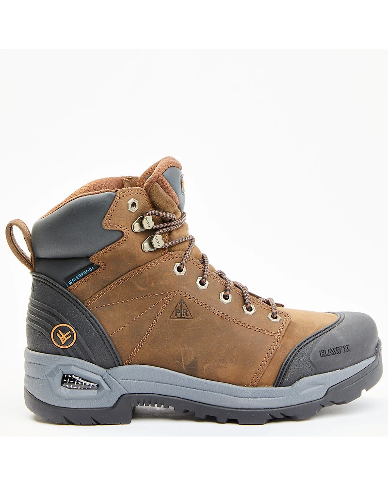 Hawx Men's 6" Lace-To-Toe Crazy Horse Waterproof Work Boots - Soft Toe