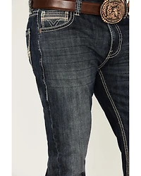 Rock & Roll Denim Men's Boot Barn Exclusive Double Barrel Medium Wash Relaxed Bootcut Stretch Jeans