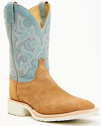 Justin Men's Alamo Roughout Western Boots - Broad Square Toe