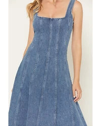 Show Me Your Mumu Women's Prim Denim Midi Dress