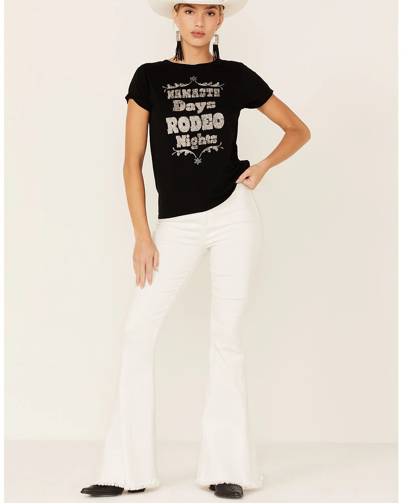 Shyanne Women's Namaste Days & Rodeo Nights Graphic Short Sleeve Tee