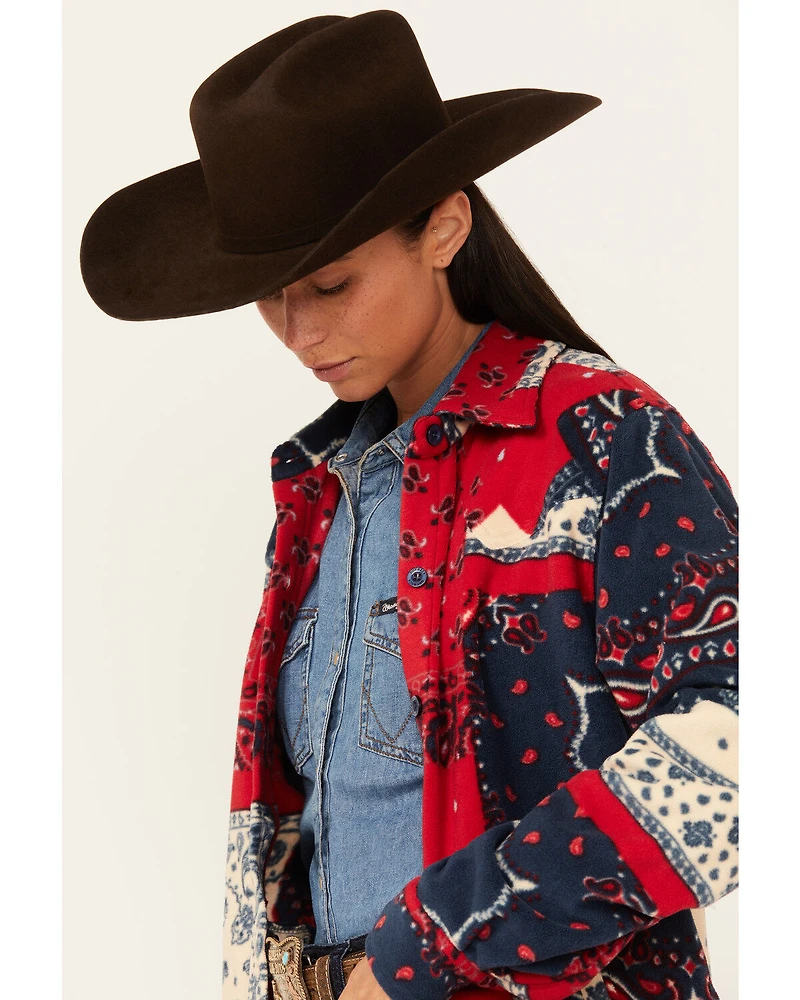 Outback Trading Co Women's Bandana Print Long Sleeve Haley Big Shirt