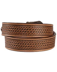Justin Men's Bronco Basketweave Leather Belt