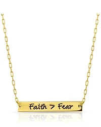 Montana Silversmiths Women's Gold Faith Is Greater Than Fear Necklace